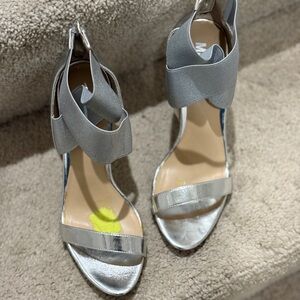 Madeline Silver Strappy Heels